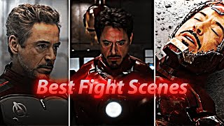 Most Iconic Tony Stark Fighting Scenes In Each Marvel Movie | Tony Stark Edit