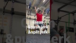 Clean & push jerk & split jerk #shorts