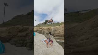 Flipping over people at the beach