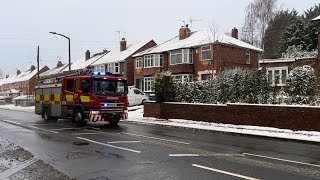 South Yorkshire Fire & Rescue Edlington fire station responding to vehicle fire