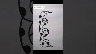 How to Draw A Cartoon Snake  step by step #drawing #art #shorts