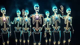 Eerie Skeleton Choreography | Spine-Chilling Halloween Window Projection