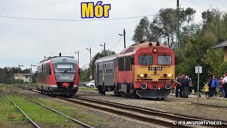 2024.10.05. - Csörgős (418 148) és Siemens Desirós (426 018) S150-es személyvonatok keresztje Móron!