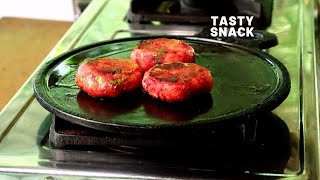 Tasty Easy Snack |Evening snack | Beetroot Cutlet | Beet Tikki | Kids snacks | Chukandar tikki