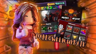 Playing The NEW MM2  HALLOWEEN UPDATE! + GAMEPLAY WITH VOICE 🎃🦇👻