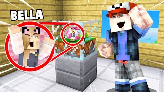 ZAMKNĄŁEM BELLĘ W SZKLANYM BLOKU TROLL w Minecraft! | Vito i Bella