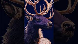 Beautiful Bull Elk Art.