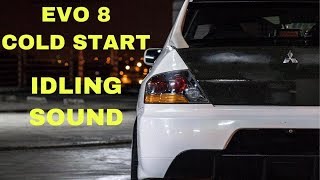 EVO 8 COLD START | IDLING EXHAUST SOUND