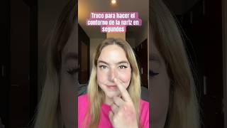 TRUCO para hacer el CONTORNO de la NARIZ en segundos #trucos #hacks #belleza #maquillaje #contour