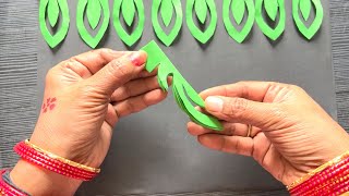 Easy Paper Cutting Mango Leaves Design For Decoration | Simple Paper Crafts @CreativeCrafts2016