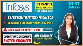 Infosys OFF-Campus Hiring 2021| 4LPA | Bulk hiring for 2019/2020/2021 batches| Roles? Eligibility?