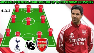 🚨 Arsenal Potential Starting line up vs Tottenham 🔥 North London Derby 2024 | epl Match week 4