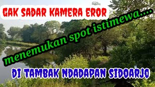 Mencari spot mancing di tambak ndadapan Sidoarjo...gak sadar kamera eror