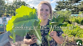 We Cook Fresh Vegetables Outdoors At Our Allotment Garden!