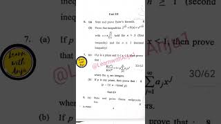 Advanced Number Theory Question Paper M.Sc. Mathematics CRSU