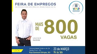 Feira de empregos para pessoas com deficiência e reabilitados do INSS tem mais de 800 vagas