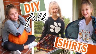 3 CUTE 5-Minute DIY Fall Shirts No-Sew Fall Fashion Crafts Pinterest Inspired Hope Marie