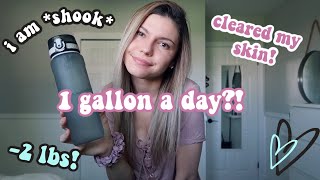 I drank a GALLON of WATER Everyday for a Week... & here's what happened!