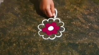 छोटी पण आकर्षक रांगोळी डिझाईन। traditional rangoli । daily rangoli design। simple rangoli । छान