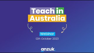 Teach in Australia webinar: 12th Oct 2023