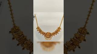 gold design necklace # light weight necklace # 14 grams weight # Lakshmi design