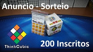 Anuncio do sorteio de 200 inscritos