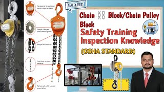 Chain Pulley Block Safety || 21 Point Rigging & Lifting Tools Equipment Safety (Osha) Standard