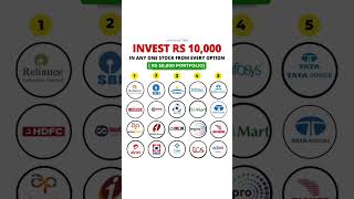 Invest rs 10,000 in any one stock from every option #stockmarket #reels #viral #video #viralshort