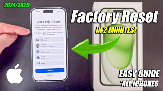 How to DELETE ALL YOUR PERSONAL DATA ON IPHONE 15 In UNDER 2 MINUTES  | READY TO SELL