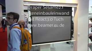 Deckeneinbauleinwand Draper Sesame 2.1 Beamer Leinwand