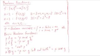 Boolean Functions Lesson 7