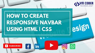 HOW TO CREATE RESPONSIVE NAVBAR USING HTML | CSS | - Hindi