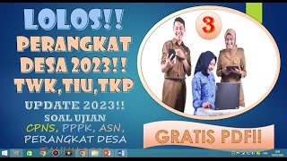 🔴 SPESIAL 100 SOAL + JAWABAN SERTA PEMBAHASAN TWK TIU TKP TAHUN 2023 PART 3