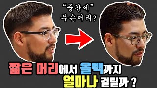 남자 짧은머리 기르는 방법. 슬릭백으로 복귀까지 걸린 시간은?