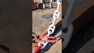 AT DOCKED SHIPYARD LOWERING OF SHIP ANCHOR..#trending #youtuber #youtubeshorts #trendingvideo