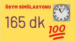 TYT DENEMELERİ İÇİN PROVA SAATİ 165 dk (SAYFA ÇEVİRME SESLİ) GERÇEK SINAV ORTAMI SİMÜLASYONU