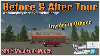 Before & After Tour / Split Mountain Ranch / FS22 / PS5 / RustyMoney Gaming