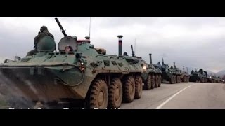 Огромная колонна+ БТРов идет по городу 21 12 Россия War in Ukraine