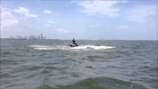 Flyboard in bay of Miami, South Florida