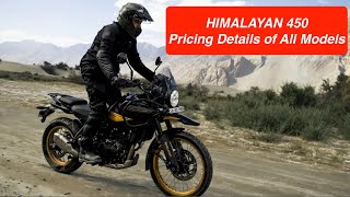 Himalayan 450 - Pricing details of All Models - Royal Enfield 2023