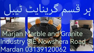 Dining Table granite polish Table Rounded shaps Marjan Marble industry Making in Factory