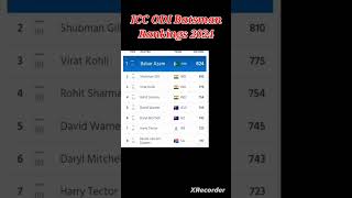 icc odi batsman rankings 2024 #iccodiranking2024 #iccranking2024 #cricketrankings