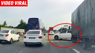 Nissan Almera cilok depan Lori dapat habuan