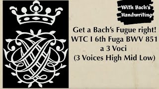 J. S. Bach on clavichord: WTC I Fugue No. 6 in d minor (WTK I d-moll) BWV 851