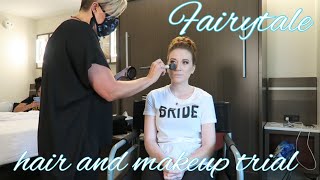 My wedding hair and makeup trial!! | Disney's Fairytale Weddings | Our Wedding Series