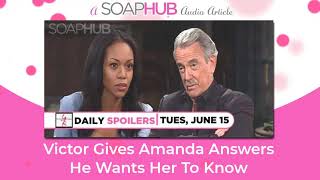 The Young and the Restless Spoilers: Victor Gives Amanda Answers He Wants Her To Know