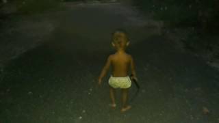 One Year Old Baby Boy Going Home at Night | Ryan V Sijo walking in Night