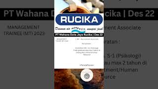 Lowongan Rucika