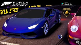 Forza street Android gameplay walkthrough/street race of Lamborghini huracan with old Porsche 911 GT