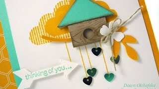 Stampin' Up!'s What's Up Punch Art Birdhouse